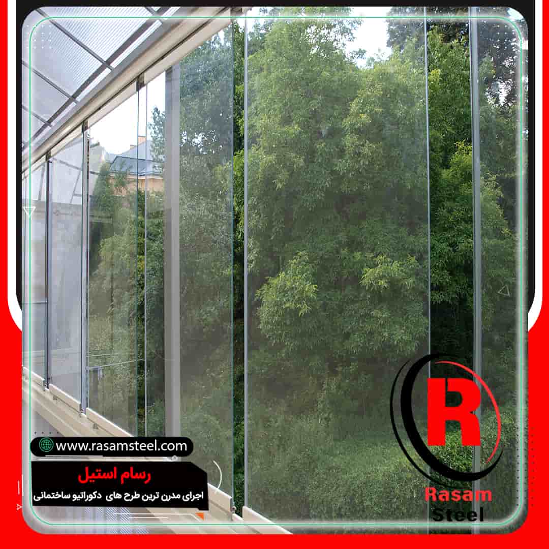 اجرای تراس شیشه ای