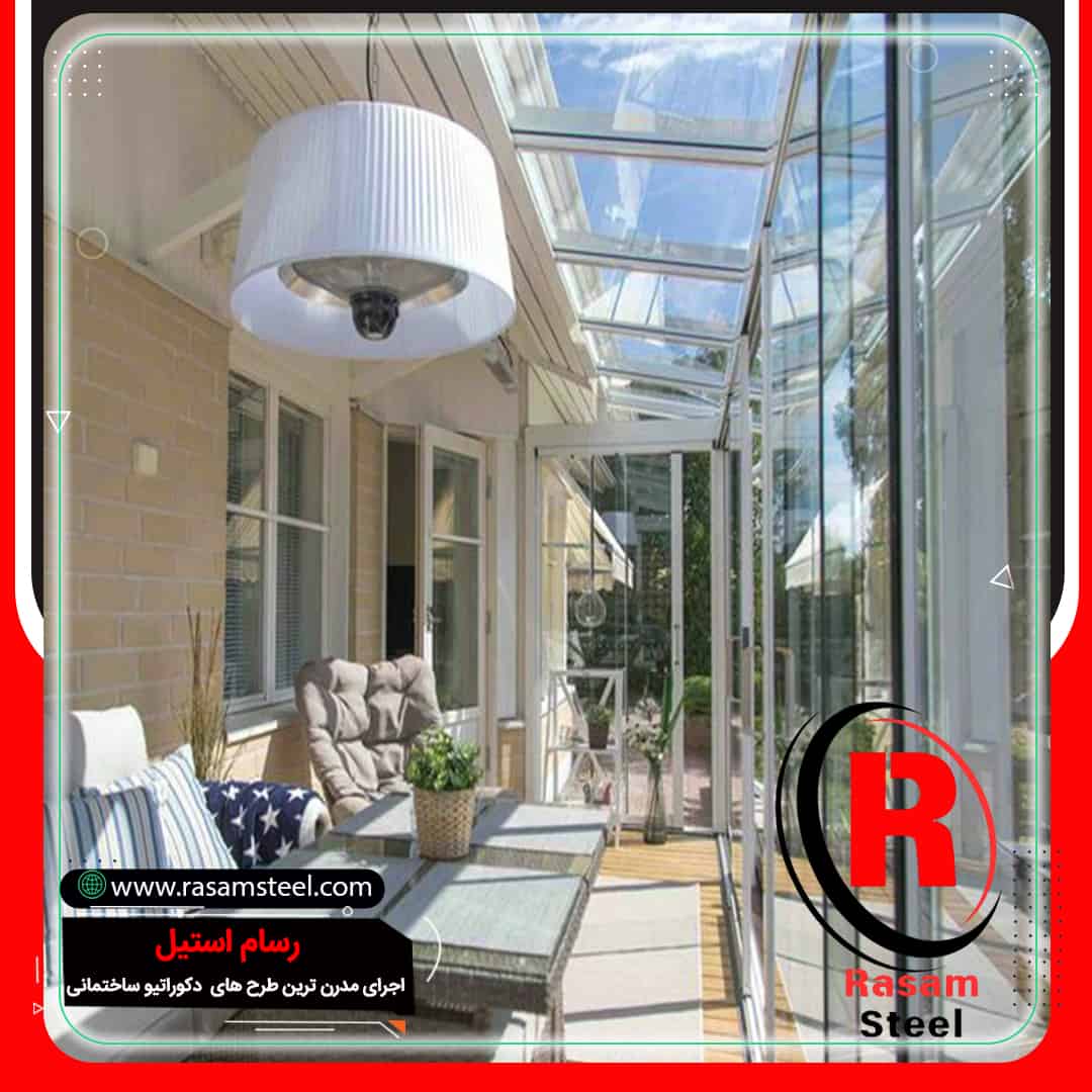 قیمت شیشه بالکن ریلی تاشو
