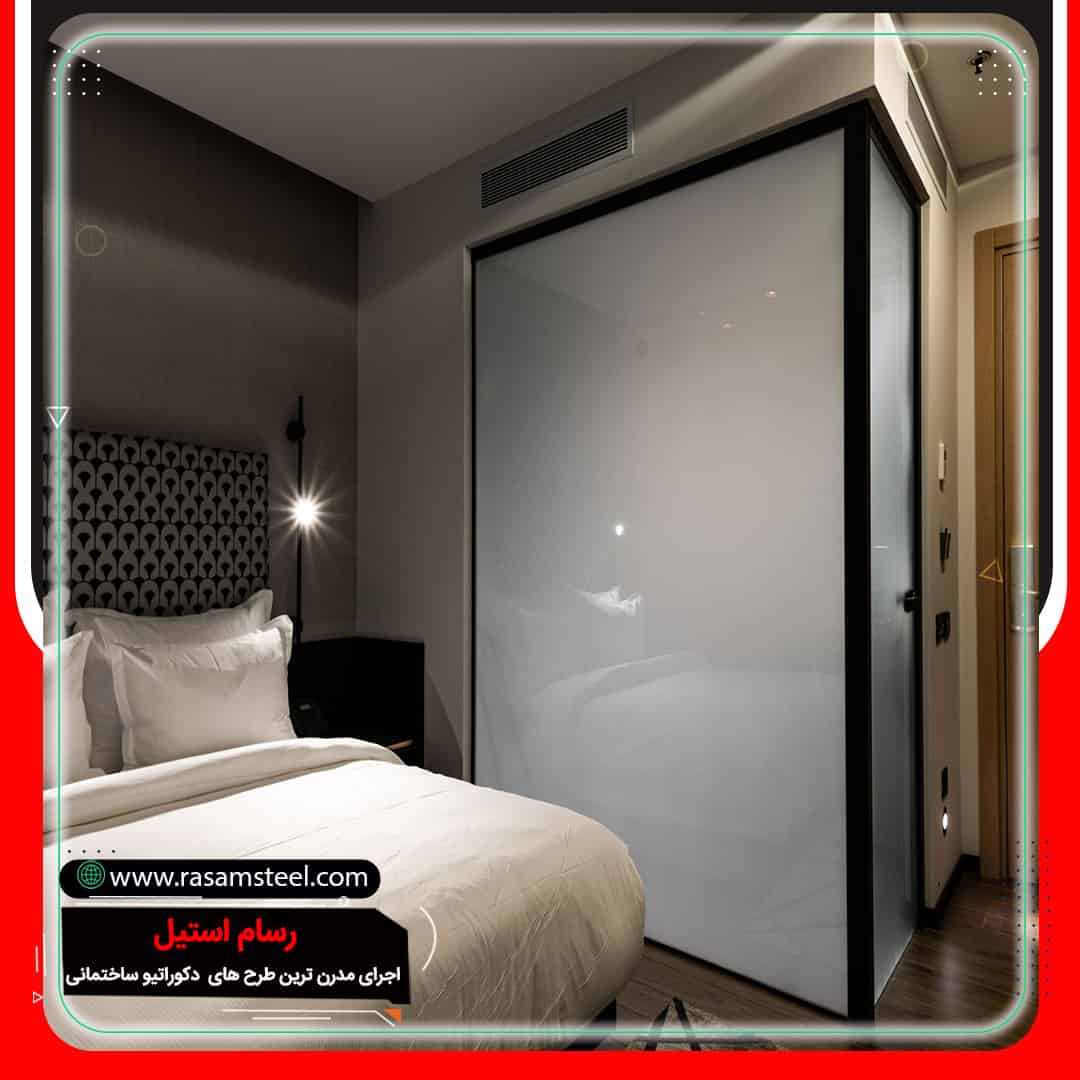 قیمت پارتیشن شیشه ای حمام فریم دار