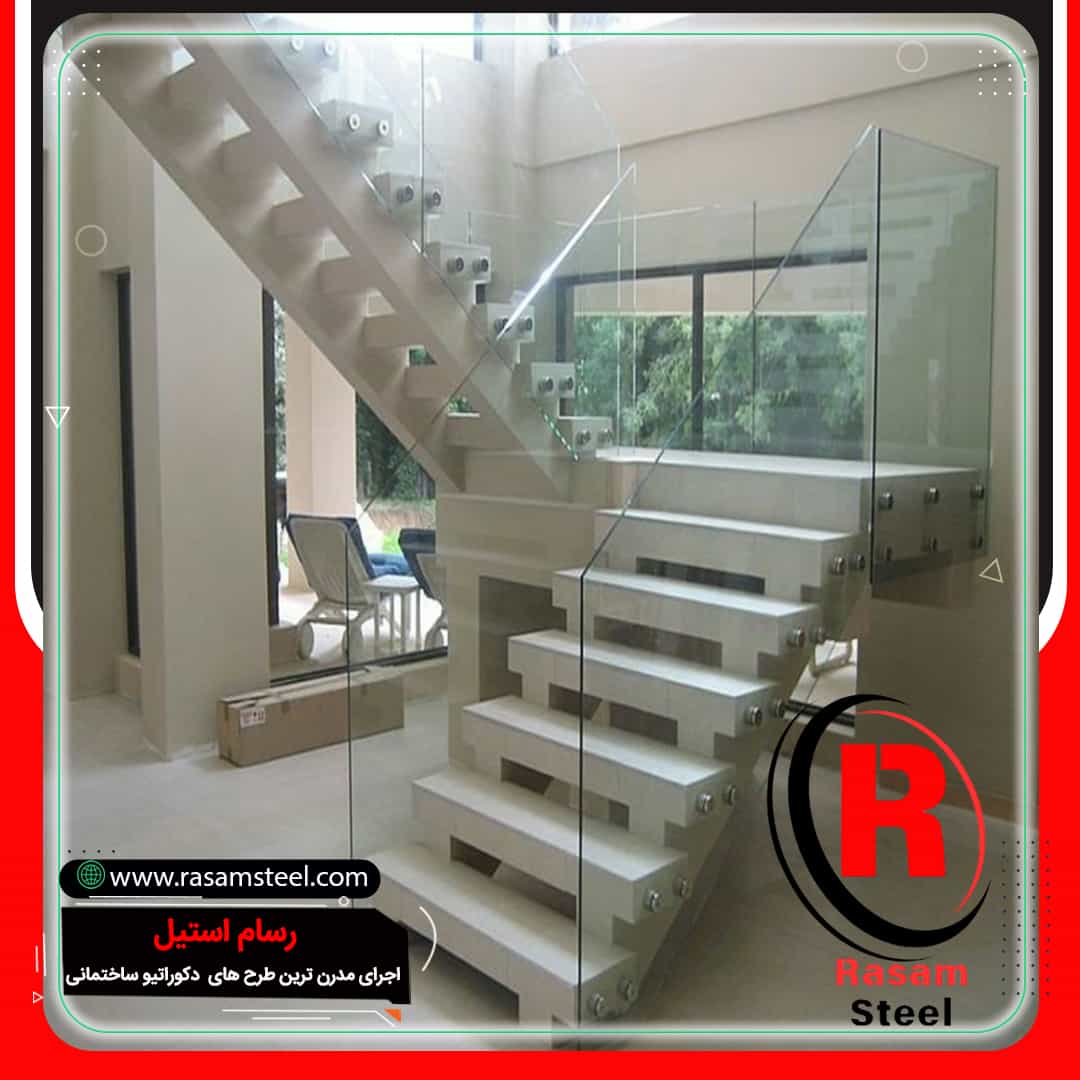 قیمت ساخت و اجرای هندریل شیشه ای فیکس پوینت