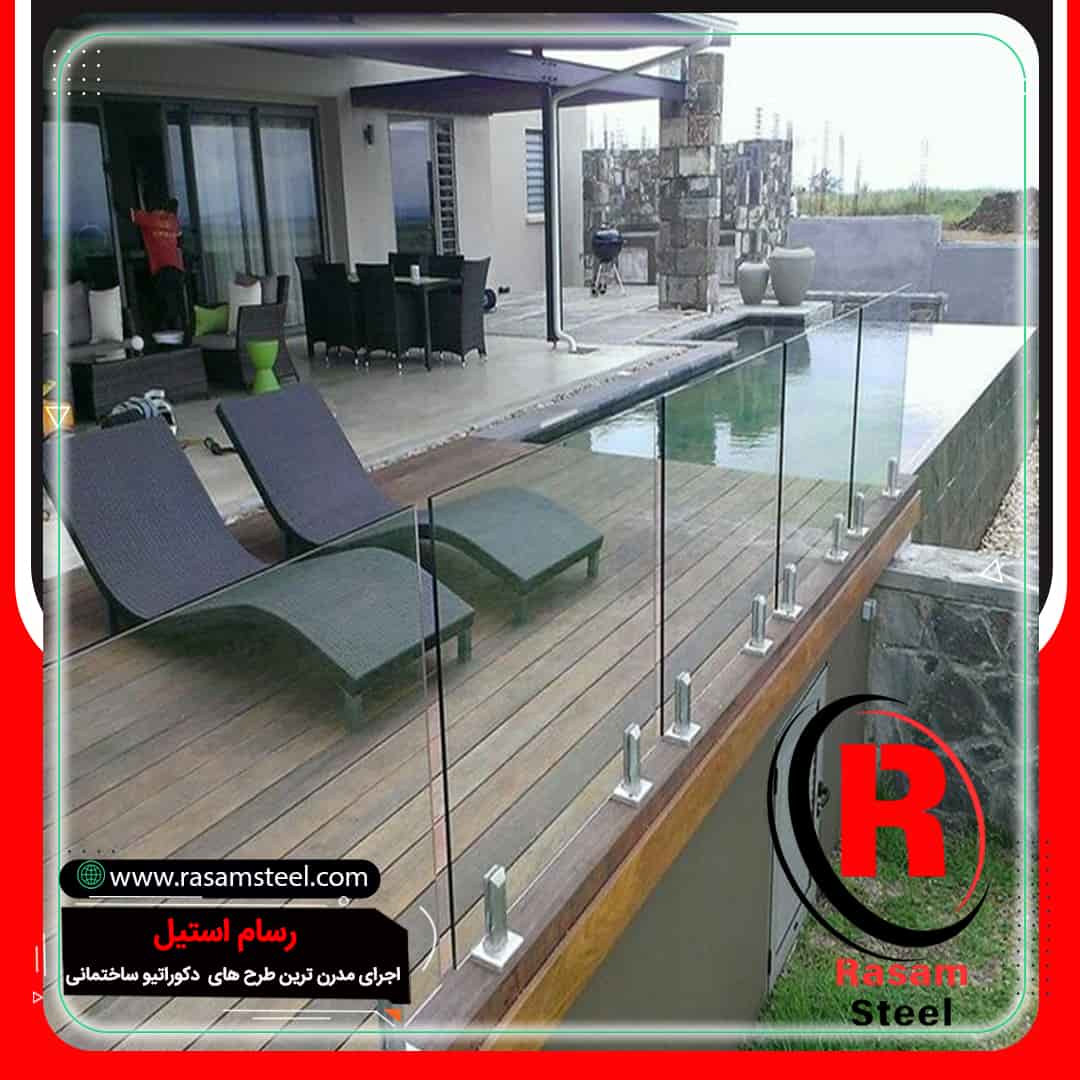 هندریل شیشه ای – نرده شیشه ای (هندریل یا جان پناه شیشه ای لیست قیمت)