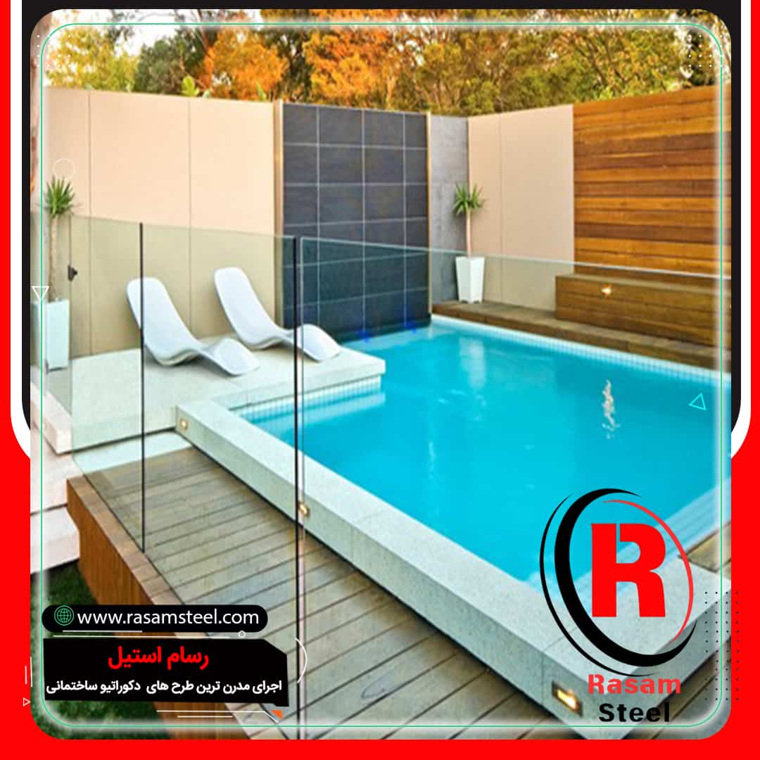 نرده شیشه ای استخر قیمت