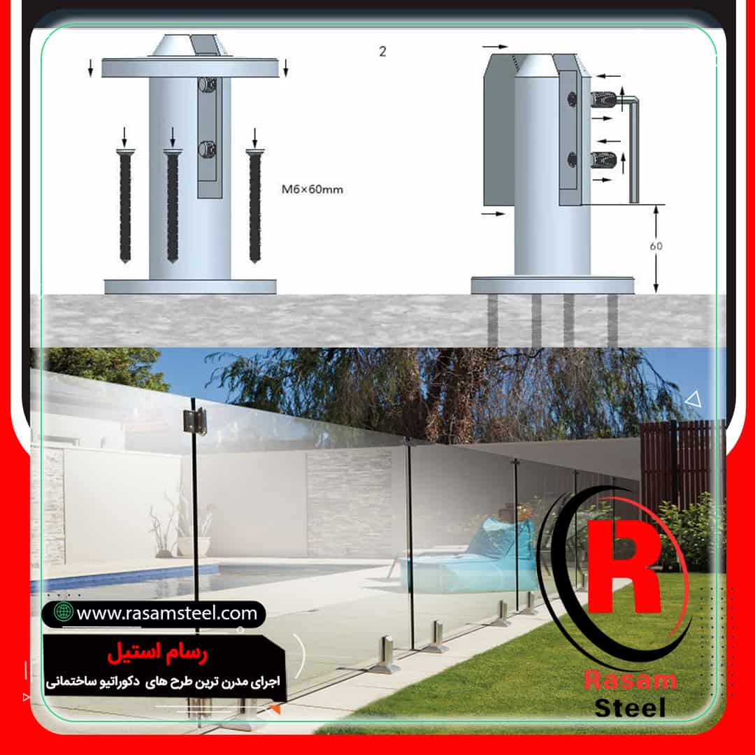 قیمت اجرای جان پناه شیشه ای اسپیگات