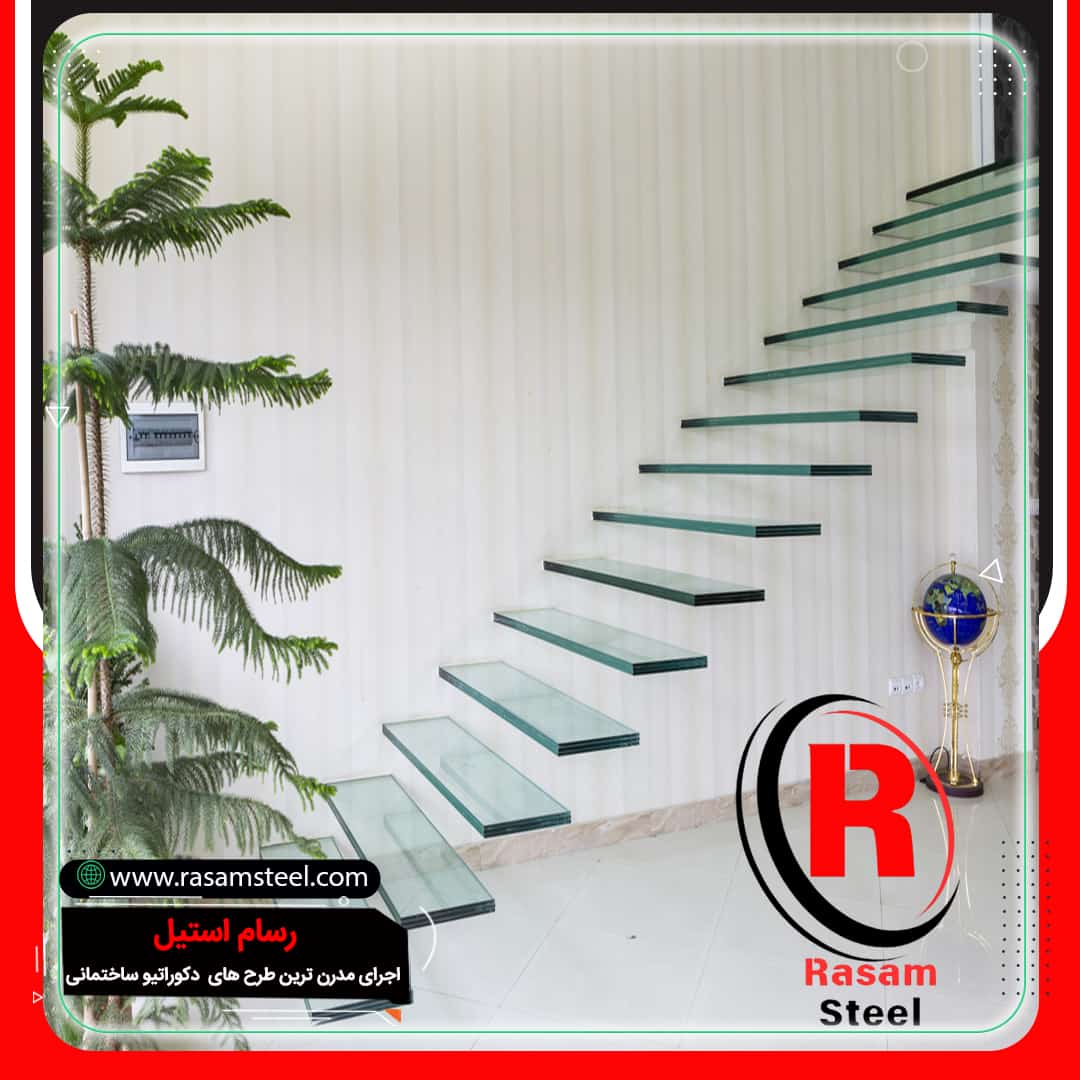 قیمت ساخت پله شیشه ای کنسولی
