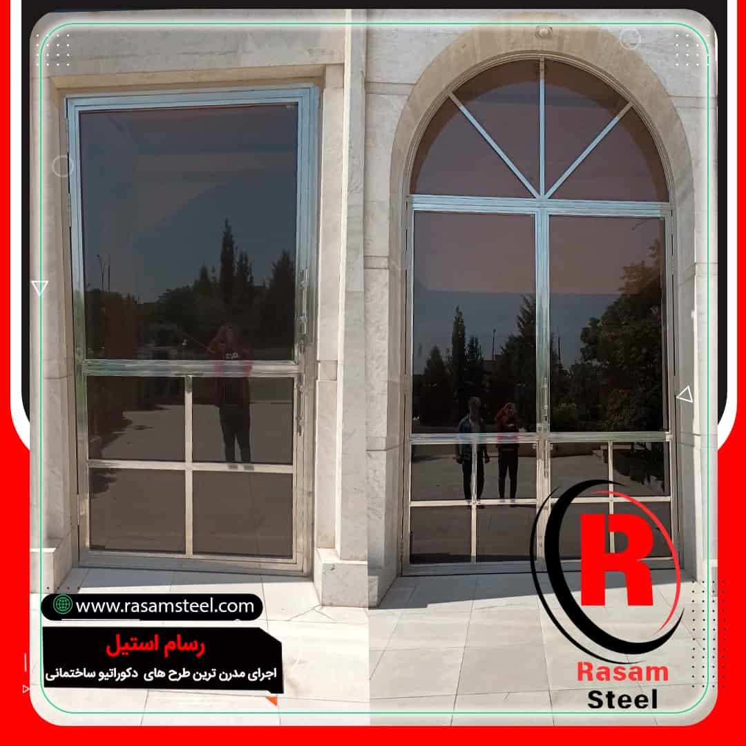 قیمت ساخت درب استیل و شیشه ورودی