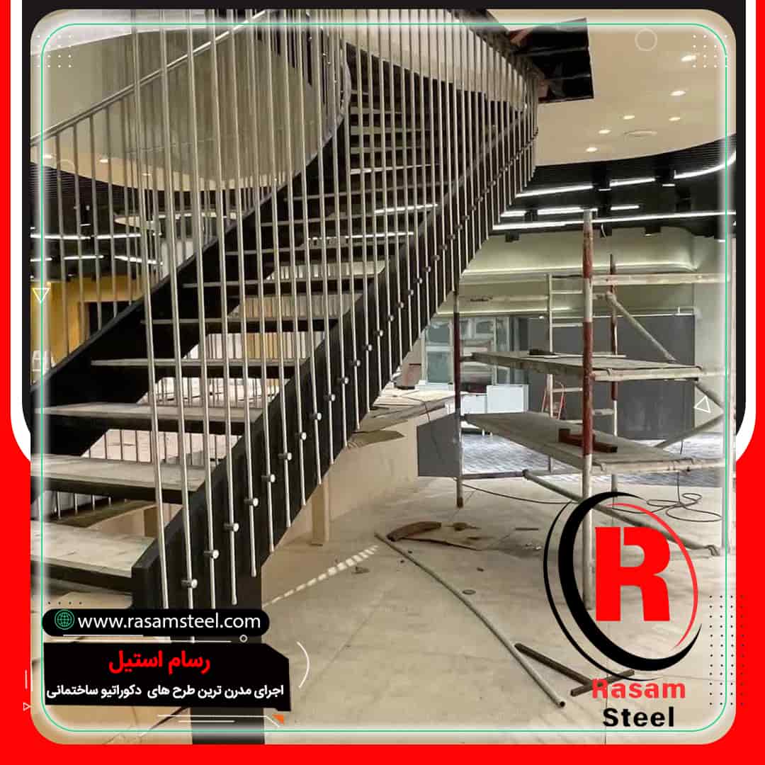 قیمت ساخت نرده استیل حصاری راه پله