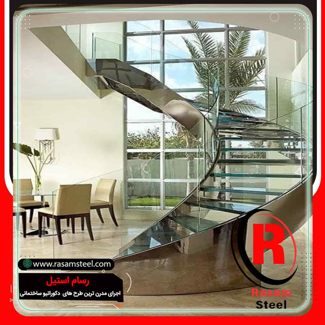 قیمت ساخت راه پله استیل مارپیج