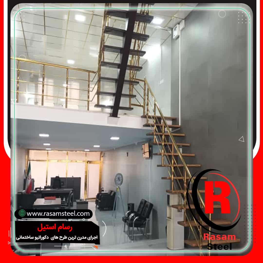 پروژه اجرای راه پله اکسپوز – درب استیل و نرده استیل