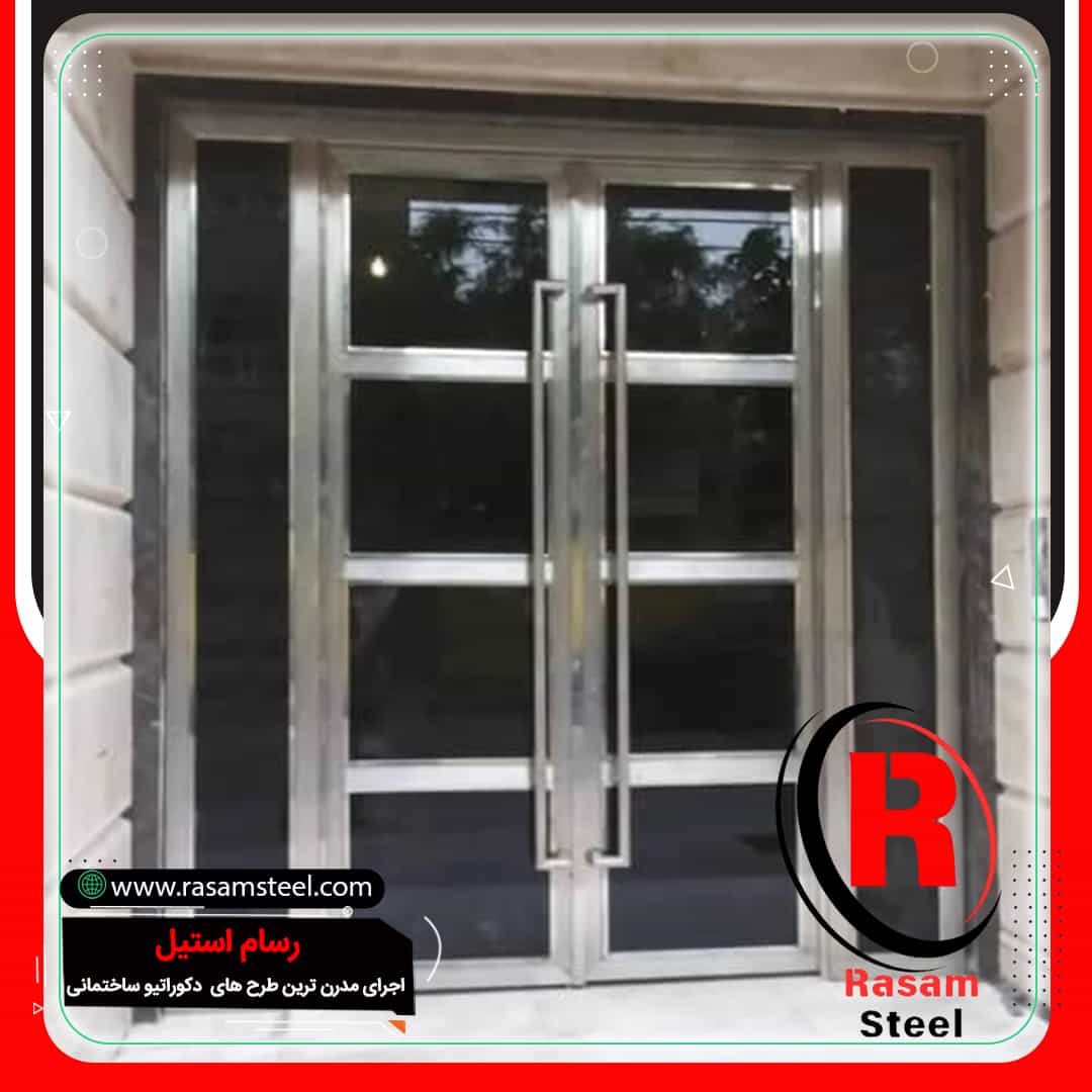 درب استیل ورودی مجتمع مسکونی