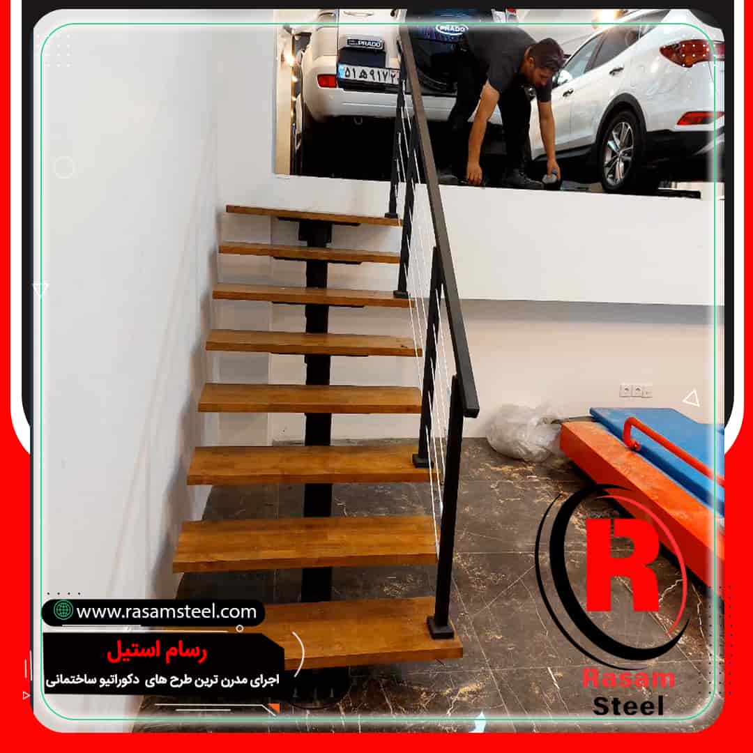 پروژه اجرای انواع راه پله استیل مغازه — رسام استیل