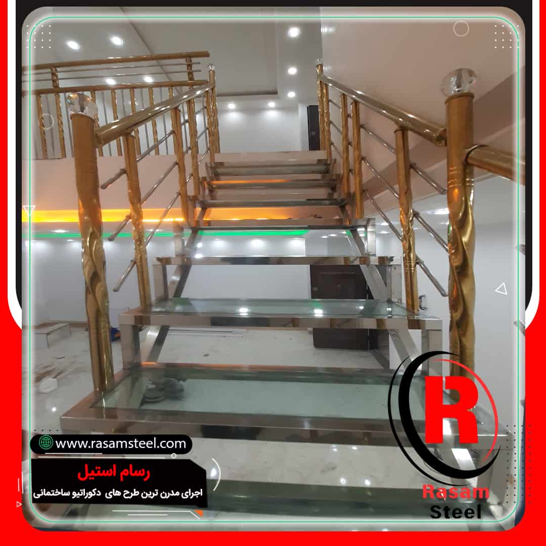 پروژه اجرای انواع راه پله استیل مغازه