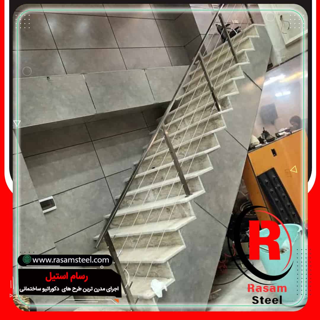 اجرای نرده سیم بکسلی استیل